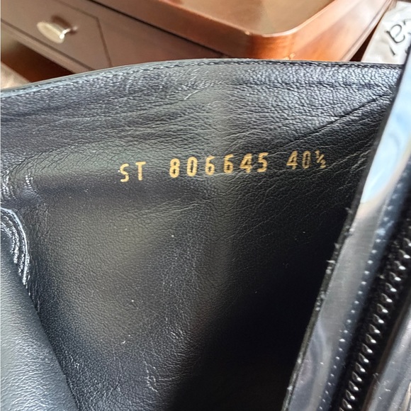 Saint Laurent Black Patent  Lee Pointed Toe Ankle Boots Accents NWT - Picture 11 of 16